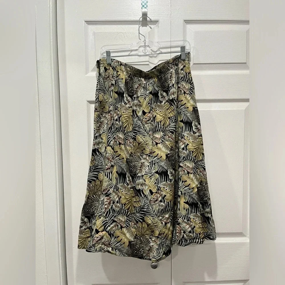 Vintage Radcliffe tropical floral midi skirt
